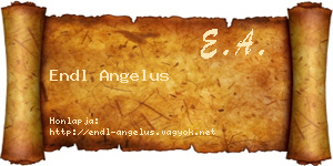 Endl Angelus névjegykártya